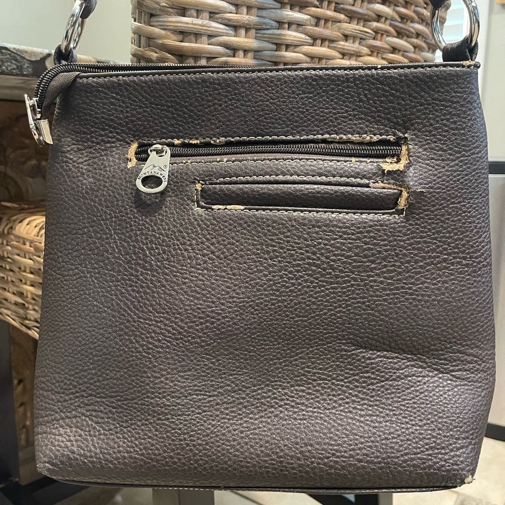Montana West Black Orange Crossbody Bag Silver Accents Embroidered southwestern‍ - Picture 5 of 7
